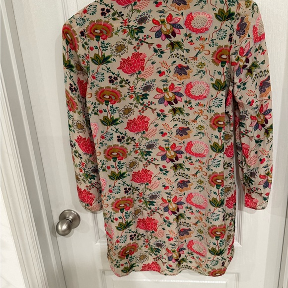 Soft Surroundings Red and Pink Floral Blouse - Picture 3 of 3